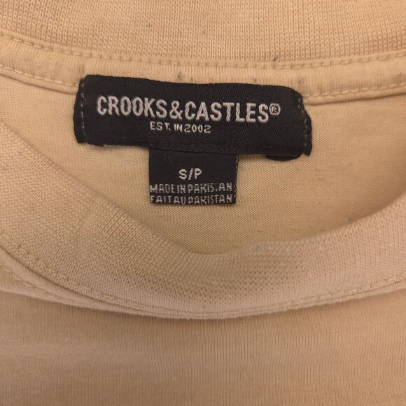 Crooks and Castles Death Row Records Band T Shirt Mens Size Small S Tan - Picture 3 of 9